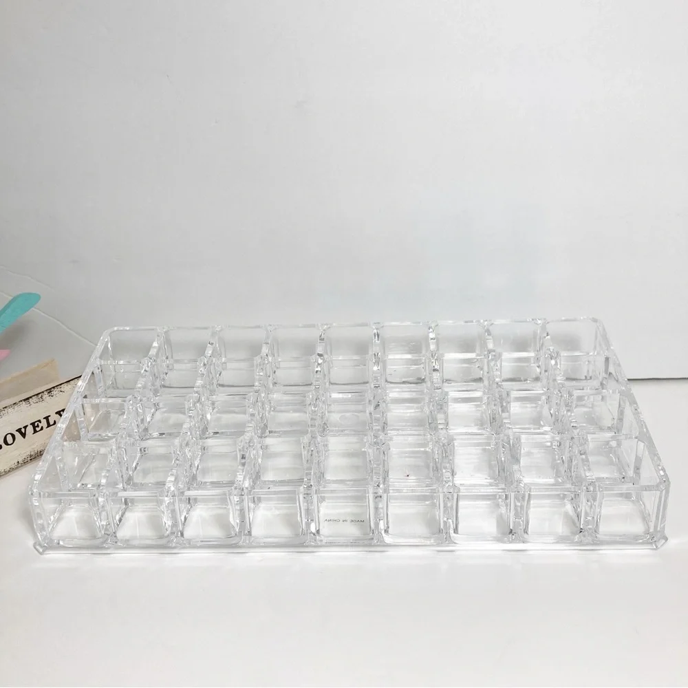 Bino Acrylic Lipstick Organizer Tiered Holds 36 Lipsticks Clear NEW